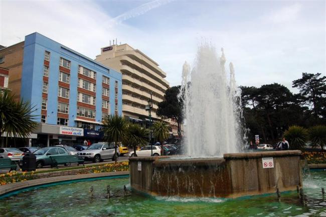 Bournemouth Buildings and Winter Garden fountain