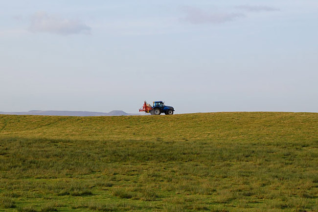 Lonely tractor in Llantrisant, South Wales